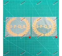 2X Gold 15.2cm SPQR Ancient Rome Banner Decal Sticker Car Vinyl Roman no bkgrd