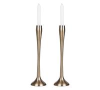 Urbn-Living Urbnliving 31Cm Tall 2 Pcs Gold Metal Candle Holder Decorative Candlesticks Set