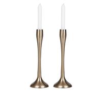 URBNLIVING 26/31cm Tall Metal Candle Taper Stand Holder Candlesticks Set for Candlelight Dinner Table Centrepiece Mantel Wedding Decorative Decor Christmas Party Housewarming Gift (2x Gold small)