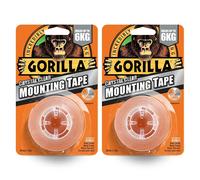 2x Gorilla Glue Heavy Duty Mounting Tape Double Sided Weatherproof Crystal Clear
