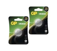 2x GP CR3032 3V Lithium Coin Cell Button Batteries Watch Calculator