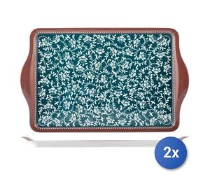 2X Grace Green Melamine Trays 46.5X29.5 H&H