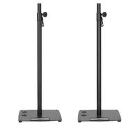 2x Gravity LS 431 C B Lighting Stand and Speaker Stand with Compact, Square Steel Base and Off-Centre Mounting Option