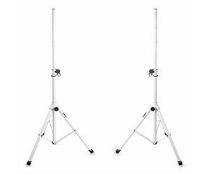 2x Gravity SP 5211 W Speaker Stand White 50kg DJ Disco PA System