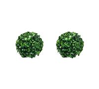 2X Greenery Balls Faux Boxwood Green Round Balls No Trimming Artificial Topiary Balls Table Decoration A