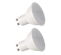 2X GU10 LED Bulbs Warm White 3000K 6W 430lm 50W Halogen Spotlight Equivalent Energy Saving Light Bulb 100° Wide Beam Non Dimmable Pack of 2