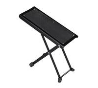 2x Guitar Foot Rest 4-Level Adjustable Footstool Anti-Slip Foldable Metal Stand