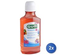GUM Junior Collutorio Al Fluoro 0% Alcool 6+ Anni Gusto Fragola 300 ml
