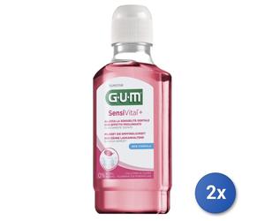 2x Gum Sensivital+ 300 Ml Mouthwash Sensitive Teeth