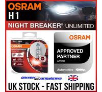 2x H1 OSRAM NIGHT BREAKER UNLIMITED BULBS PEUGEOT 407 SW (6E_) 2.7 HDi 10.05-