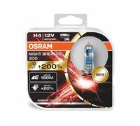 Osram Night Breaker H4 200 60/55W P43t Car Headlight Bulbs Twin Pack White
