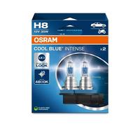 Osram COOL BLUE INTENSE H8, up to 4,800K, halogen headlight lamp, LED look, duo box (2 lamps), 64212CBN-HCB