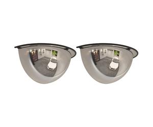 2x Half Domed Traffic Mirrors Ø30 cm Acrylic Road Mirror Convex vidaXL