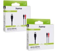 2x Hama Cinch to 5-Pin DIN Audio Adapter DIN Plug to RCA Female Stereo, 1:1