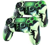 2x Hama Green Silicone Skin Cover Grip Thumb-Grip Stick for Sony PS4 Controller
