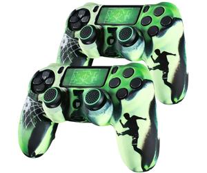 2x Hama Green Silicone Skin Cover Grip Thumb-Grip Stick for Sony PS4 Controller