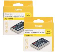 2x Hama LI-ION Battery Suitable For Nikon EN-EL5 Coolpix P510 P520 P530 P5000
