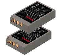2x Hama LI-ION Battery Suitable For Olympus BLS-50, Om E-M10 E-M5 Mark II III IV