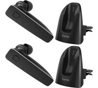 2x Hama Mono Bluetooth Headset+Charging Dock Einohr Car Smartphone PC Notebook