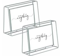 2x Hama Portrait Frame Metal Grid 10x15cm Photo Frame Portrait Picture Frame