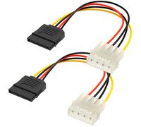 2X Hama Power Supply Adapter Plug 5.25" 4-Pin To SATA Plug 15-Pin