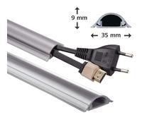 2x Hama PVC Cable Duct Self-Adhesive Cable Rail Base Wall Floor Channel TV PC