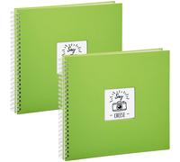 2x Hama Spiral Photo Album Fine Art Series, Light Green, 36x32cm, 50 Pages