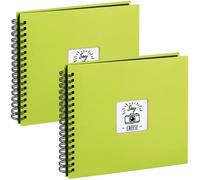 2x Hama Spiral Photo Album Fine Art Series, Light Green, 36x32cm, 50 Pages