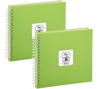 2x Hama Spiral Photo Album Spiral Book 50 Pages 100 10x15 Photos Lime