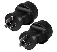 2x Hama Travel Plug Adapter Socket Type I EU to China Australia Black (108882)