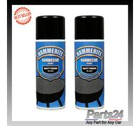 2x Hammerite Matt Black Barbecue BBQ Paint Aerosol Durable Heat Resistant