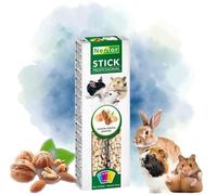 2x Hamster Rabbits Guinea Pig Chinchilla Sticks with Peanuts Flavour Rodents Pet Rat Gerbil Degu Small Animal Seed Food 115g with Hooks Pack of Two Treats