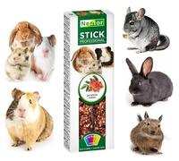2x Hamster Rabbits Guinea Pig Chinchilla Sticks with Rowan Flavour Rodents Pet Rat Gerbil Degu Small Animal Food with Hooks Pack of Two Seed Treats Chipmunk Indoor and Outdoor Snacks