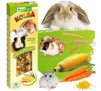 2x Hamster Rabbits Two Sticks Food CORN and CARROTS Treats 115g Guinea Pig Rat Mouse Gerbil Rodents Animal Pet Degu Snacks Vegetable Foods