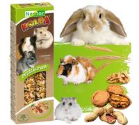2x Hamster Rabbits Two Sticks Food NUTS Flavor 115g Seed Treats Guinea Pig Rat Mouse Gerbil Rodents Small Animal Pet Vegetable Foods Degu Snacks