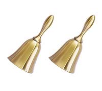 2X Hand Brass for Children Pure Copper Bell for Bed Call Remind Class Small Christmas Bell for Crafts