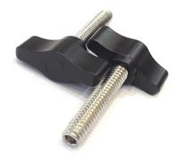 2x Hand-le Locking 1/4 Camera Tripod Pan Tilt Screws T-shaped Straight Line | Length 46mm Aluminum Alloy Thumb Screw Photograph-y Lamp Light-ing Flash Digital Film Parts Accessories