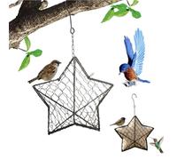 2x Handmade Fiber Bird Nesting Star, 5.9 Inch Natural Alpaca Wool Bird Nesting Material Holder For Indoor Outdoor And Garden, Refillable BirdNesting Box BirdStar Shape House Hummingbird Nestings