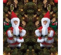 2X Hanging Santa Tree Decoration