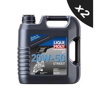 2x Harley Davidson Liqui Moly 20w50 Mineral 4 Stroke Motorbike Engine Oil - 4L