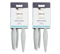 2X Harris Essentials Walls Ceilings Emulsion Paint Brushes 5Pk Home Improvement Decorating Painting
