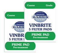 2x Harris Prime Pre-Filter Pads 5-pack Use with Harris Vinbrite MK3 Filter Kit