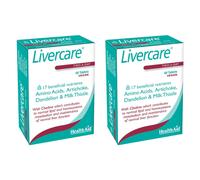 2x HealthAid Livercare - 60 Tablets -Vegan, Maintains Normal Liver Function