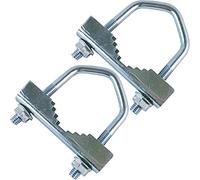 2x Heavy Duty Jaw V-Bolts -up to 2” Aerial Pole/Mast- Steel Construction For Outdoor Use, U-Bolt Clamp, Satellite, Sat, Pipe, Bracket, Fixing, Mount, Wall, Roof