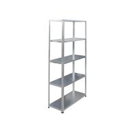 2x heavy-duty steel shelving, 5 shelves, storage, garage, pantry, silver