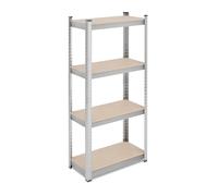 2x heavy-duty storage rack, workshop shelving, garage shelf, 4 shelves, 200 kg