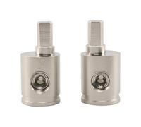 2x Heavy Duty Tool Less 0GA To 4GA Vehicle Stereo Wire Terminals Adapters For Hassle Less Speakers Systems Installation Weather Resistant Automotive Terminals