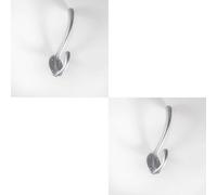 2X Heavyweight One Piece Hat & Coat Hook 76mm Projection Satin Chrome