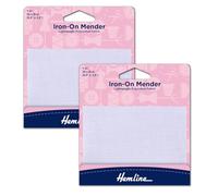 2X Hemline Iron-On Mender White Patch 24 x 9 cm - Bundled by Smart Cutie