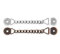 2x Hemline Metal Extra Strong Coat Loops, Hangers for Coats and Jackets, Bronze/Nickel - Bundled by GetInStyle Shop